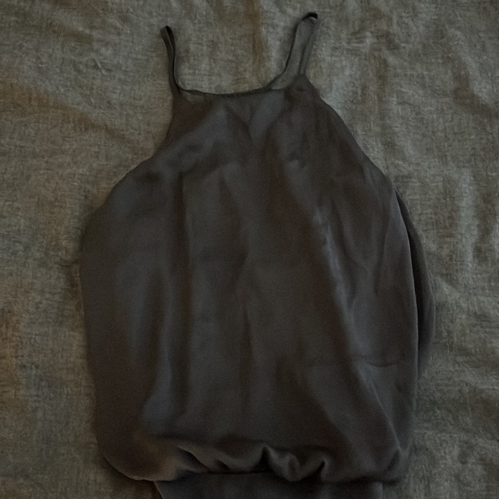 Forever 21 dark grey satin feel body suit never worn